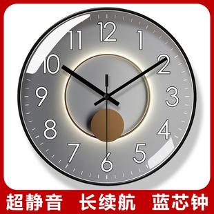超静音6380挂钟客厅钟表美式 轻奢静音时钟挂表现代静音扫秒石英钟