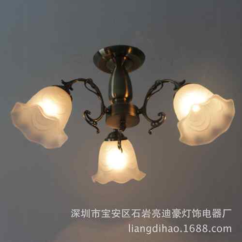玻璃吊灯复古个创LH8016性客厅式吸欧灯家居场所意个性LED吊顶灯