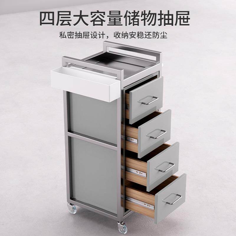 新款理发店工具柜发型师抽屉式/发店产发品落地子廊柜专用储美物