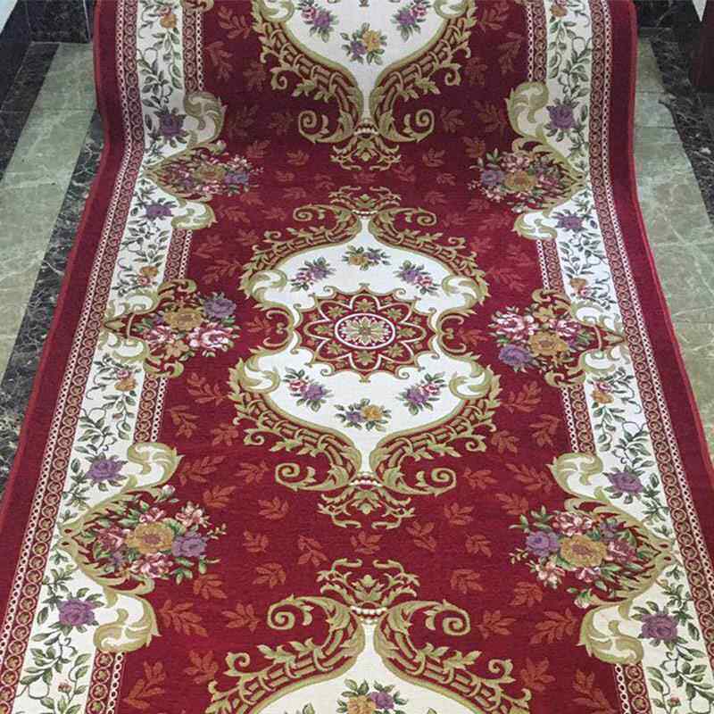 高档欧式走廊地玄毯过道家用防滑红地毯关进口门垫入门户长条地垫