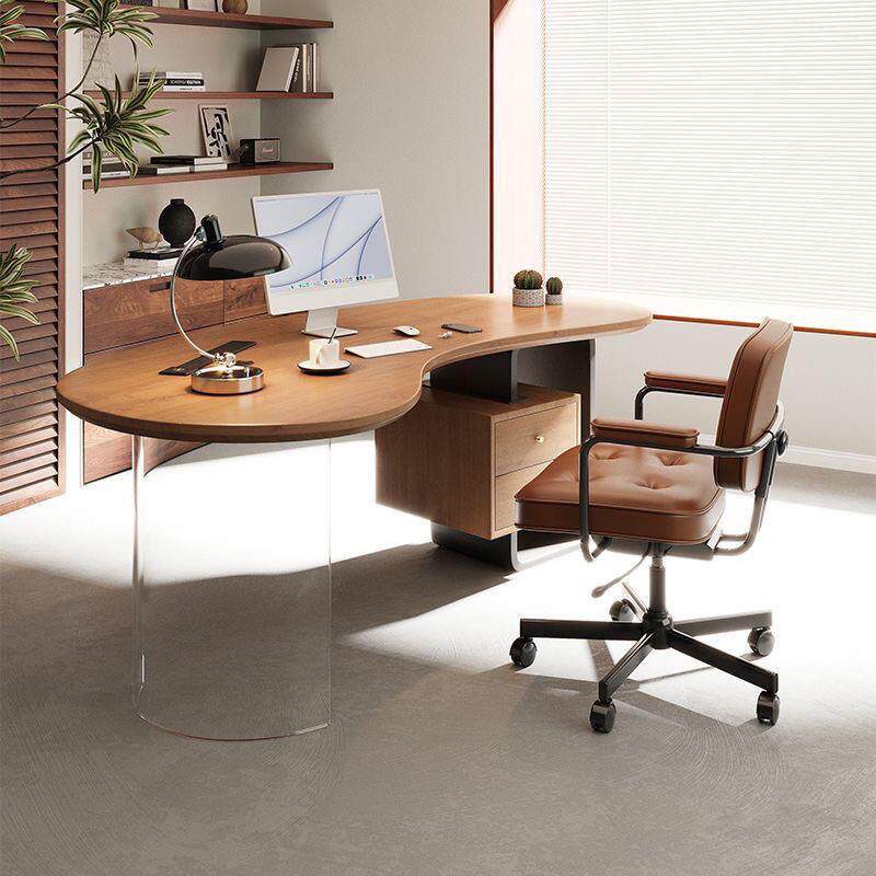 实木书房老板桌书桌轻奢极简现代简约电脑桌家用办公桌高级工作台