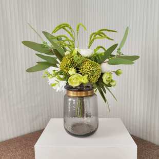 摄影清新装 婚礼花绿色花道具手札m218假仿真 饰婚庆软花束装