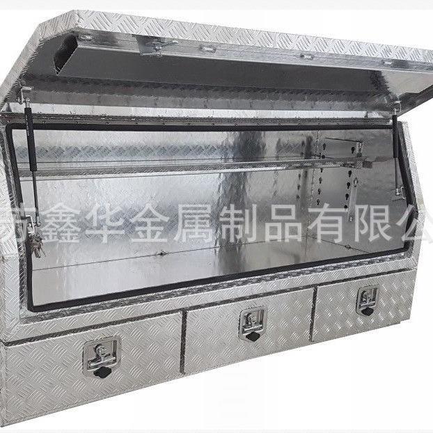 49.5“x13”x10”黑色皮卡/拖车后备箱实用工具存储铝箱+锁