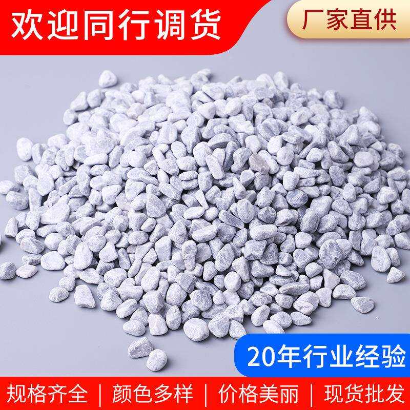 灰色水洗石庭院枯山水石子工程铺路洗米石水磨石瓜子石碎石头