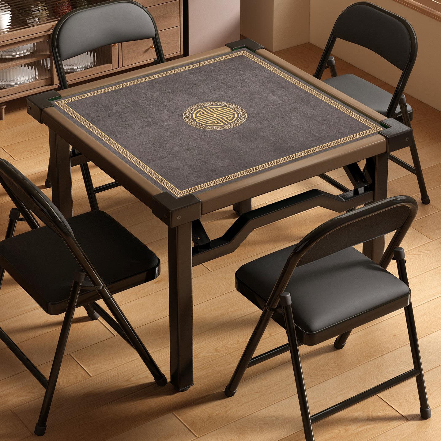 麻将桌家用可折叠手搓四方桌掼蛋专用桌简易棋牌桌宿舍可携式打牌