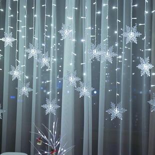 3.2M Christmas Snowflakes LED String Lights Flashing Fairy C