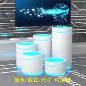 异形方形展示柜商用烤漆展厅展柜圆形展台六边形发光中岛台展示台