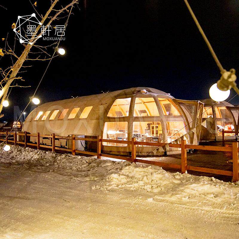 全木结构全景酒店帐篷豪华雪地球形星空营地活动帐篷墨轩居出售