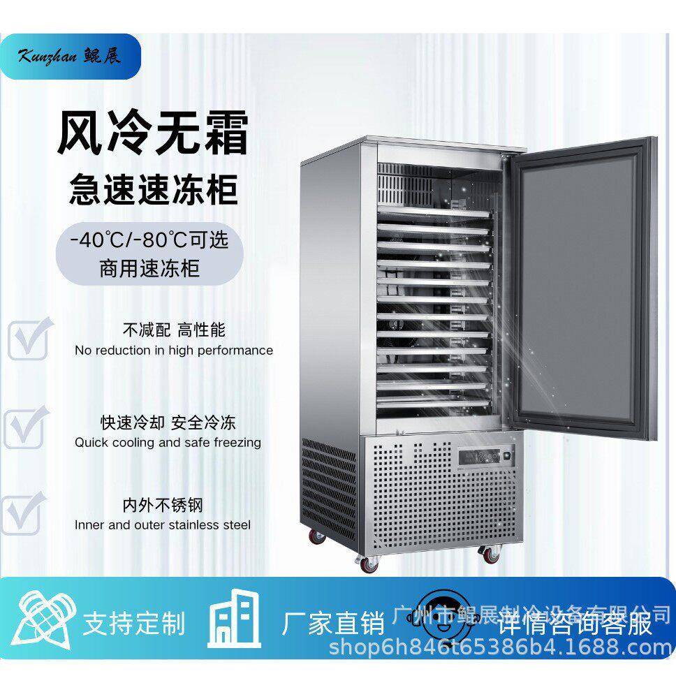 速冻柜商用风冷零下负45度86度海参饺子包点急冻低温插盘冷冻速冻