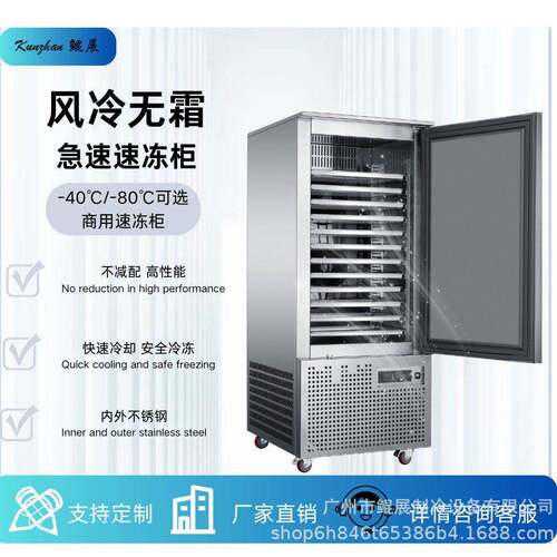 速冻柜商用风冷零下负45度86度海参饺子包点急冻低温插盘冷冻速冻