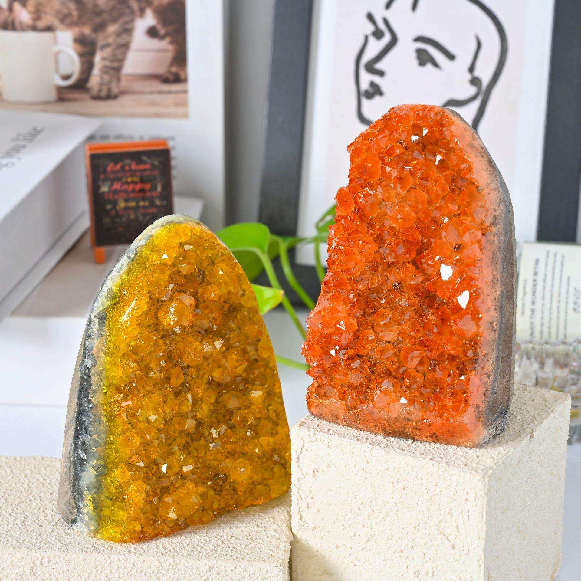 乌拉圭水晶紫水晶洞加色紫晶洞簇能量原石办公家居桌摆件厂家