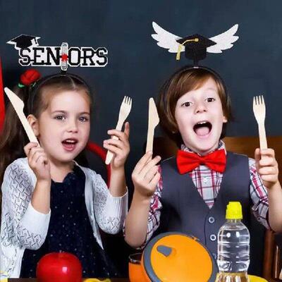 Grad Hat Headband 12 Pieces Stylish Graduation Decorations