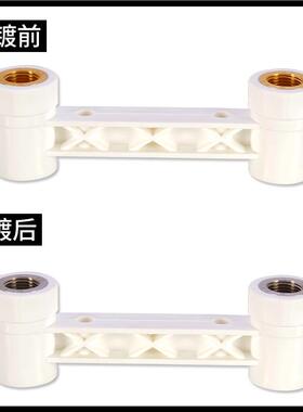 P头PR双联内丝内牙弯三通冷热水管4分6分PP4分6分R热水管接头件配