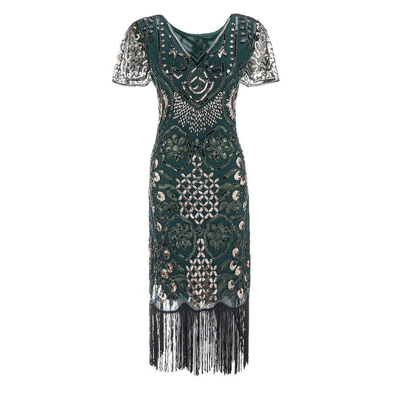 for performance dress high-end dress women sequined Retro
