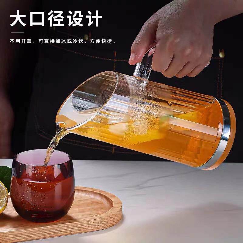 冷水壶果汁壶凉水壶PC亚克力扎壶自助餐厅家用耐热透明酒吧饮料壶