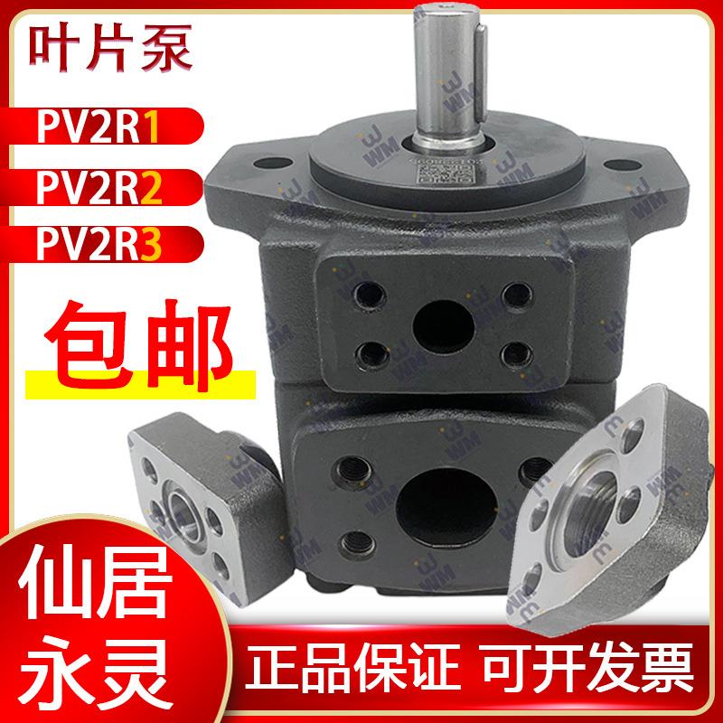 永灵叶片泵PV2R1液压ylc油泵高压双联pv2r2定量泵总成pv2r3泵头