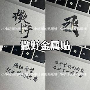 【高品质】撒野丞飞满怀希望就会所向披靡金属贴手机电脑平板贴纸