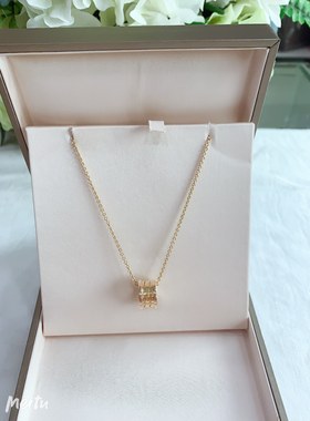 【95新】Bvlgari宝格丽 B-zero1弹簧项链18K玫瑰金男女项链中性款