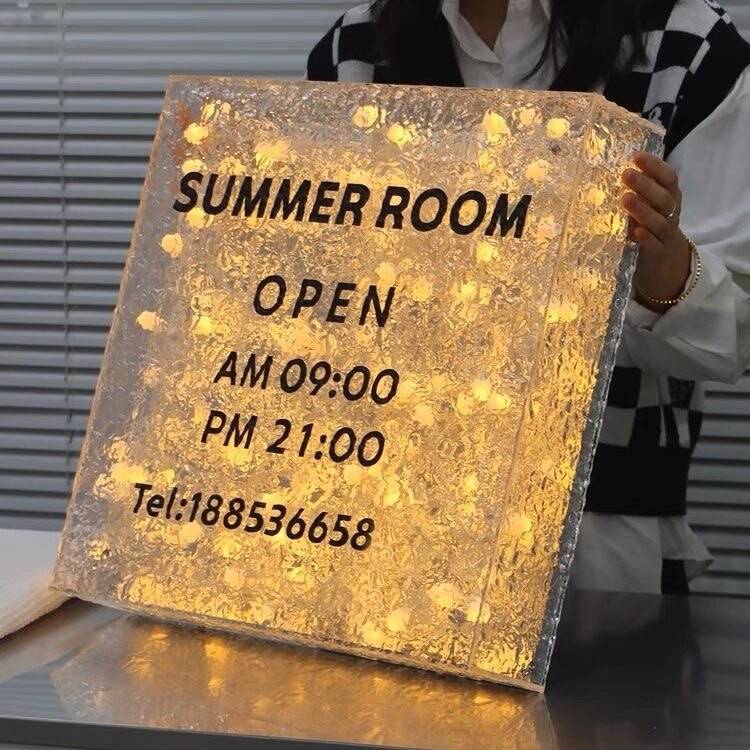 压克力灯箱定制创意INS泡泡灯发光招牌 led广告牌挂墙式户外店铺
