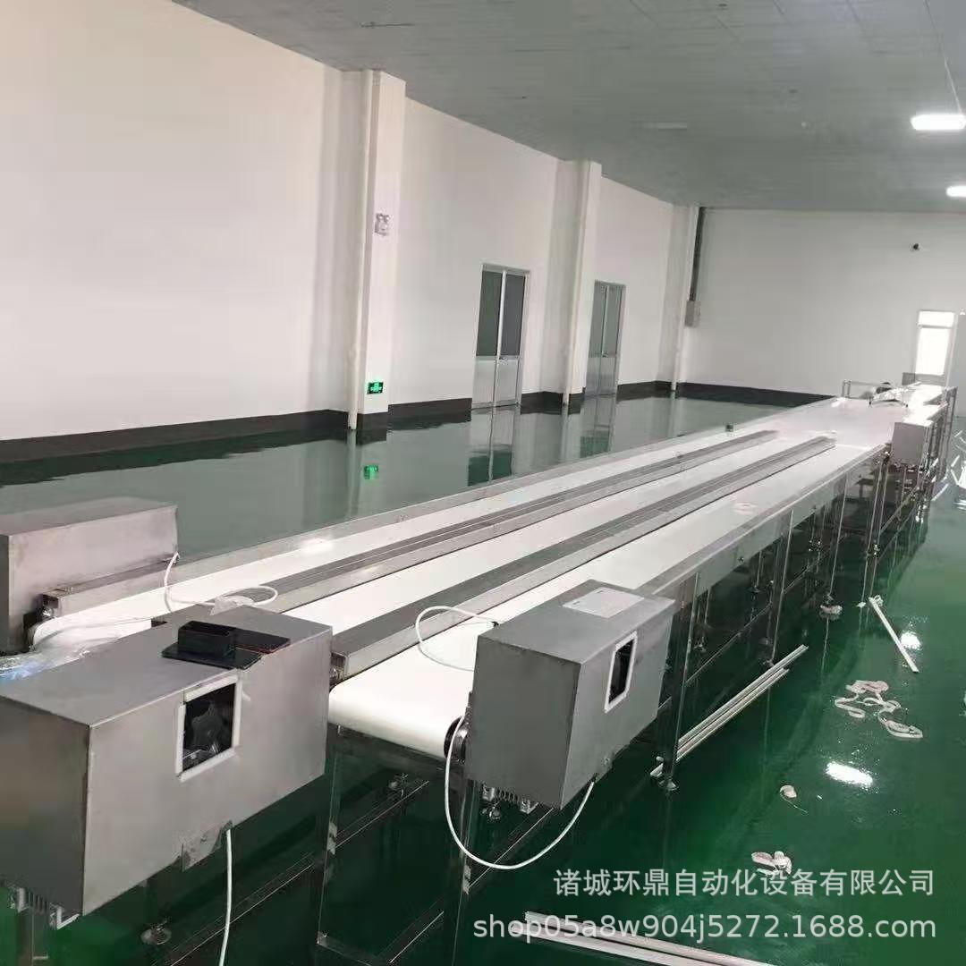 食品厂包装箱输送带食品转运线PVC输送带提升输送线链板式输送线