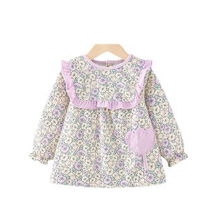 护衣婴儿女童冬天反穿衣 女宝罩衣外穿洋气宝宝吃饭防水防脏秋冬季