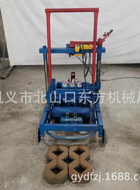 小型移动制作八字植草砖用于城市路面用砖水泥砖密度高质量好