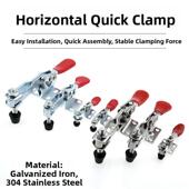 304不锈钢水平式 快速夹具门栓夹钳快速压紧器固定锁扣夹紧器201B