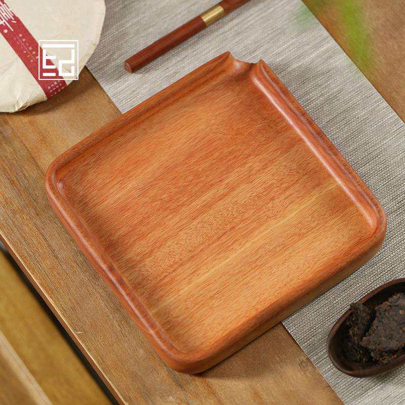 UG73天然花梨木分茶盘实木整块原木茶盘普洱茶饼撬茶盘开茶盒茶道