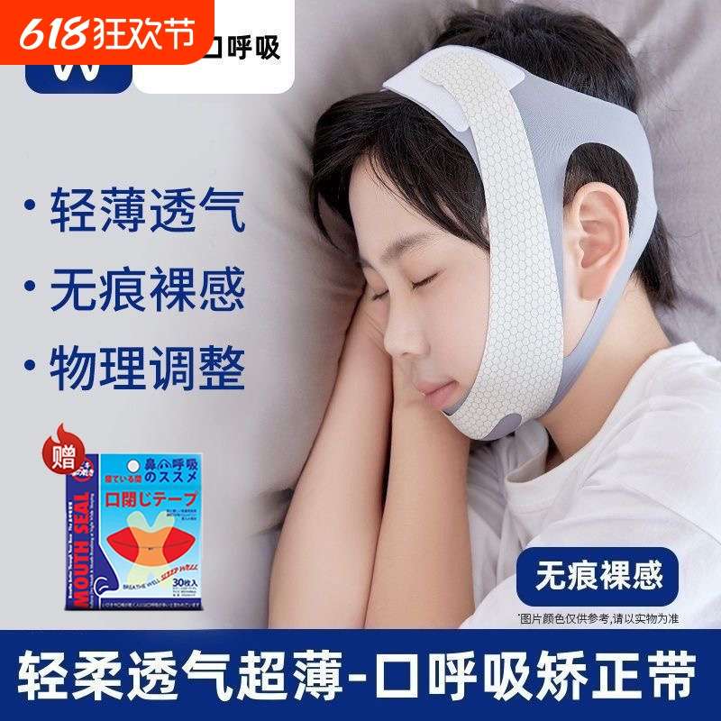张口呼吸矫正器儿童成人睡觉张嘴闭嘴神器打呼噜止鼾纠正头戴式