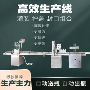 全自动液体灌装机旋盖封口饮料酒精除甲醛剂墨水剂白酒精定量生产