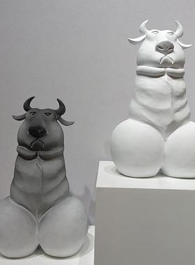 现代简约创意可爱大股牛创意家居软装摆件儿童房电视柜玄关装饰品