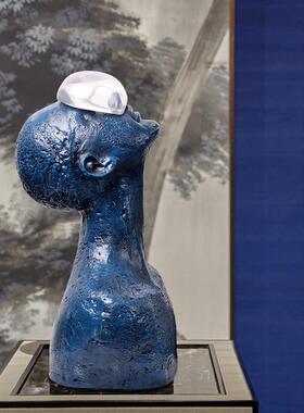 雕塑摆件电柜北ETQ欧客厅现代树脂人像术创艺意家居装视饰旁品造