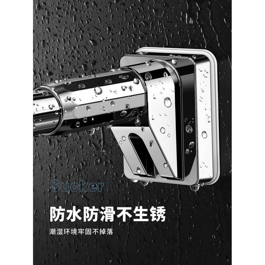 U73卫生间衣晾衣G杆伸缩免打阳孔台升缩架可调节窗帘支撑杆970衣