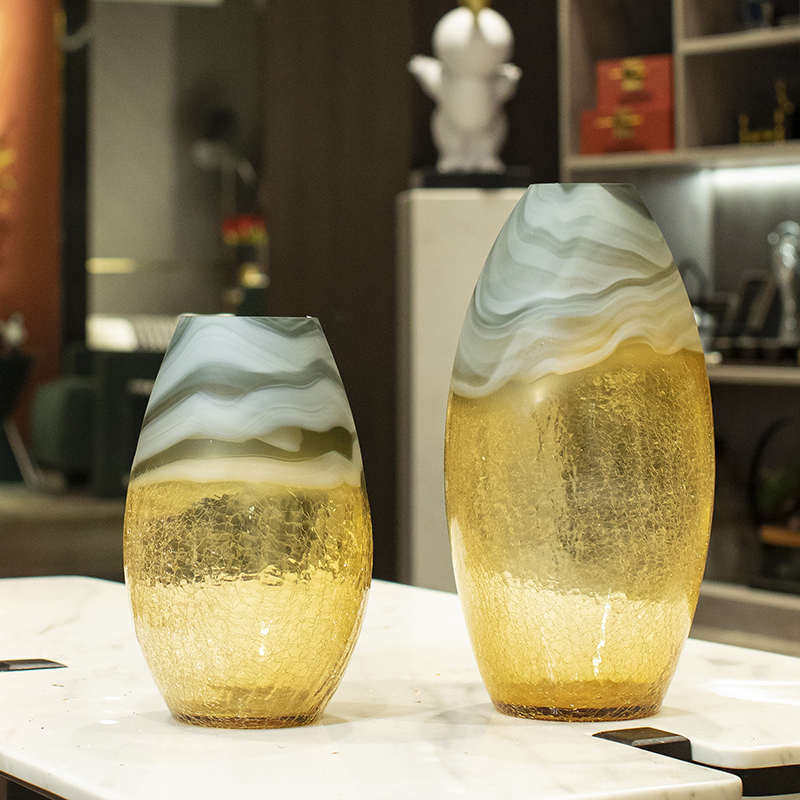 茶几玄关软装饰品器摆件插花样板轻花瓶柜美式房间售楼处家居奢