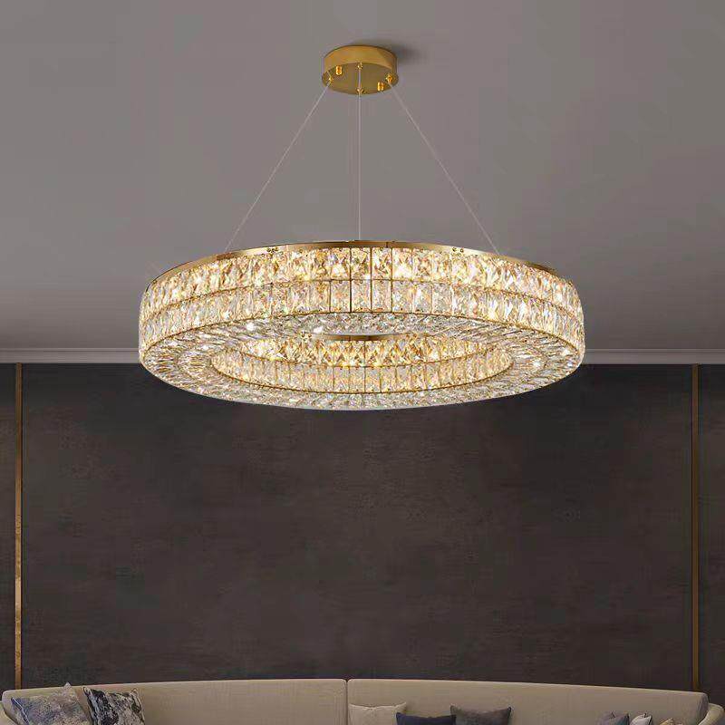 轻奢水晶客厅吊灯主灯简约餐厅吊灯卧室书房饭店包间包房婚庆灯具