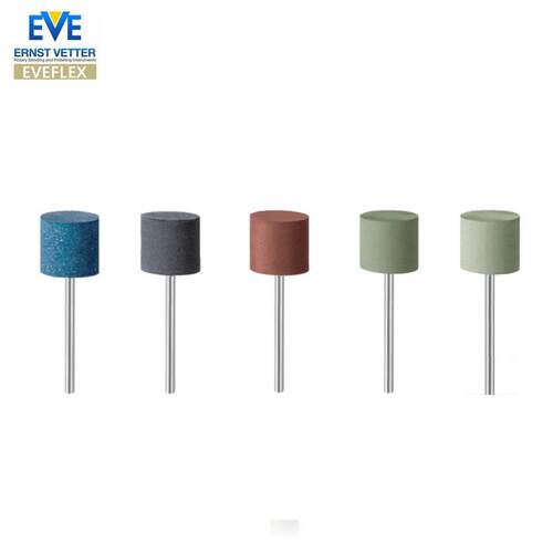 EVE德国硅胶抛光器100个装EVEFLEX系列14x12mm带柄圆柱抛光磨头