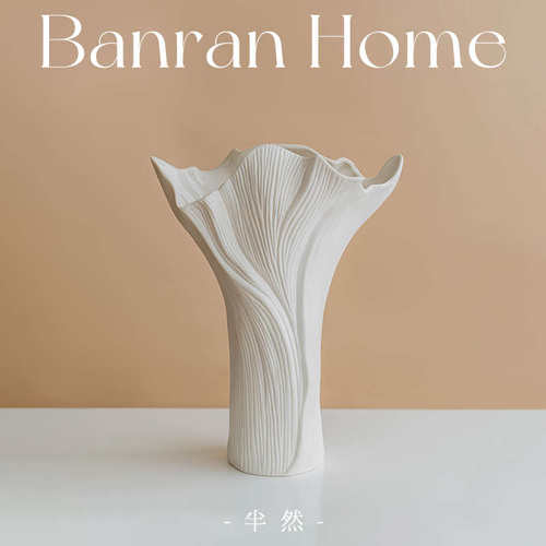 艺术陶瓷花瓶异形摆件轻奢高级感家居客厅玄关桌面装饰软装设计大