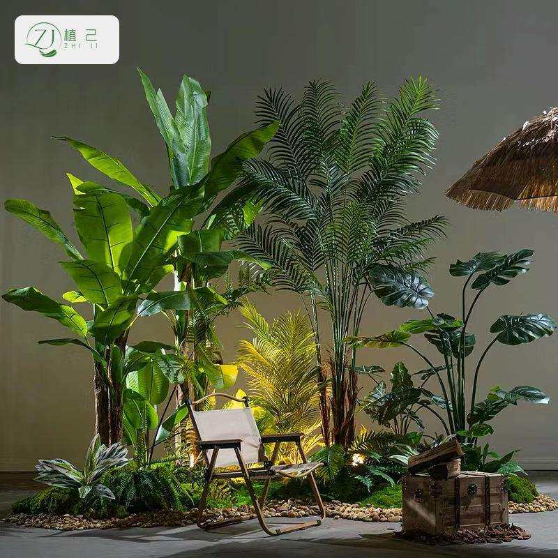 北欧仿真绿植造景龙血树植物室内盆栽天堂鸟散尾葵假绿植盆景