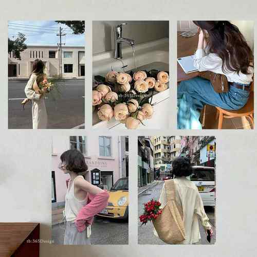 氛围感ins韩系穿搭海报 博主拍照背景春夏秋服装店墙面装饰画 画