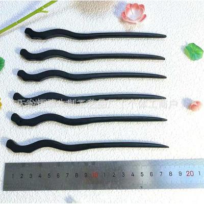 带孔天枝仿黑檀木发簪有孔天支木发簪新中式简约发钗木簪发簪主体