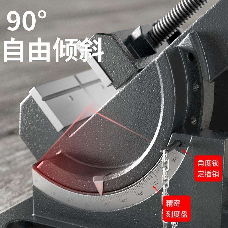 可倾导杆式角度平口钳倾斜钻床台虎钳3寸4寸台钻夹具台钳