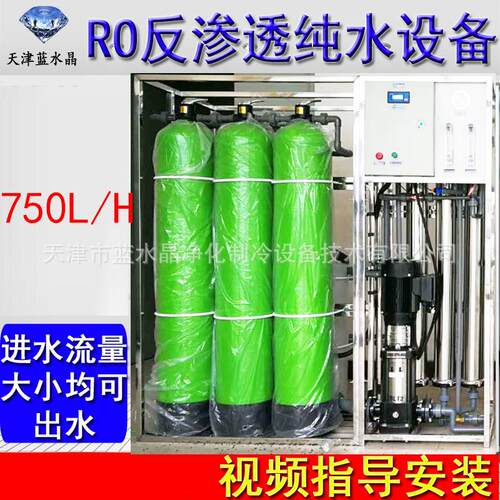 750升/小时RO反渗透纯水设备纯净水设备净化水设备水处理过滤设备