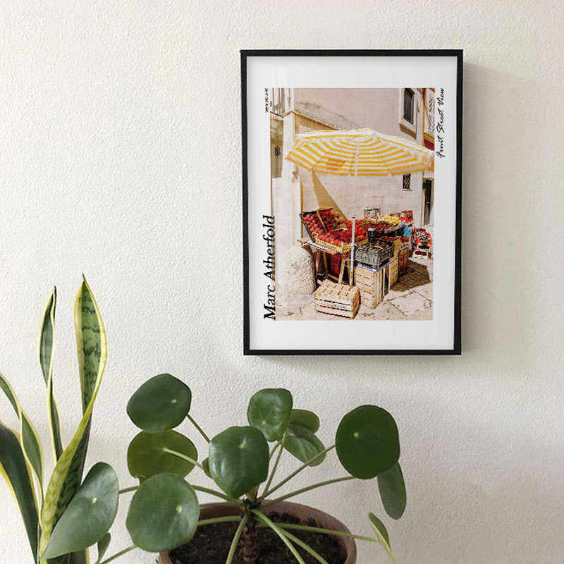 简约小清新创意氛围感水果街景纸质艺术海报质感金属相框装饰画,家居饰品,现代装饰画,淘宝优惠券,粉丝福利购,淘宝优惠卷