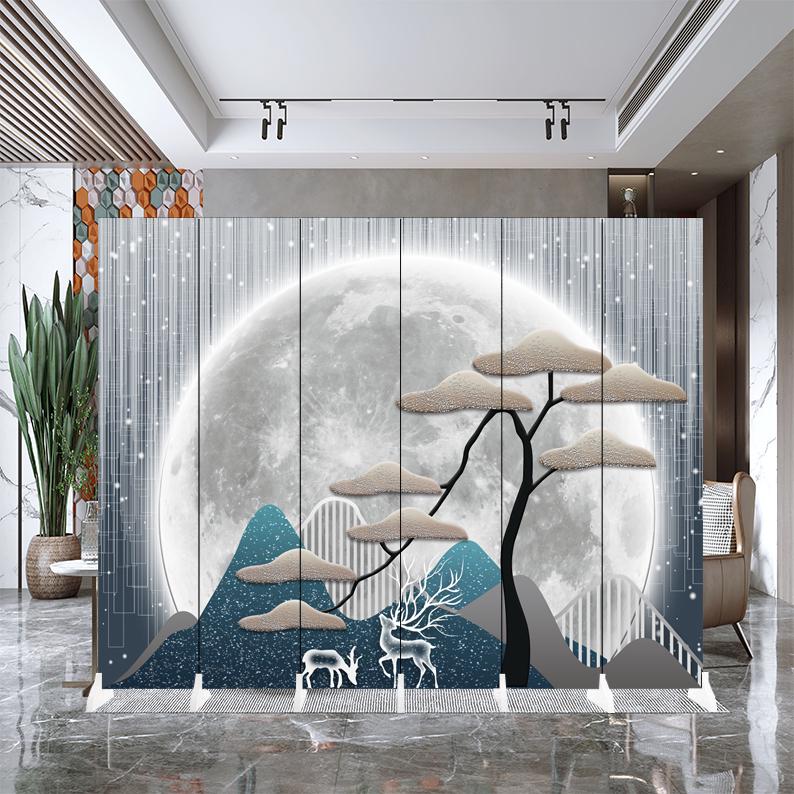 现代简约可室内屏风隔断客厅酒店简易折叠移动房间办公室玄关挡床