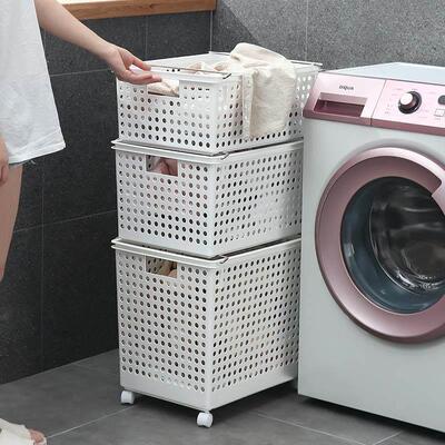 Large plastic bathroom laundry basket toy laundry basket