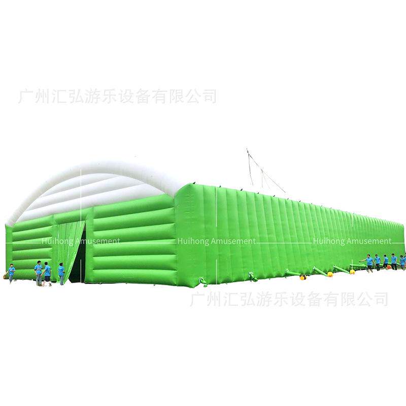 户外大型充气绿色大帐篷 移动大型安置调控充气帐篷厂家设施