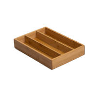 Kitchen drawer tableware storage box, bamboo multi-functional pull-out telescopic fork and spoon compartment box, household toolbox thumbnail 5