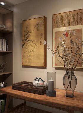 米亦堂x双清图 恽寿平新中式梅花国画茶室餐厅客厅书房玄关挂画