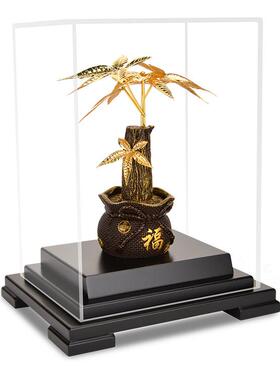 泓开金品楼盘开盘送业主摇钱树乔迁开业金箔发财树摆件家居礼品