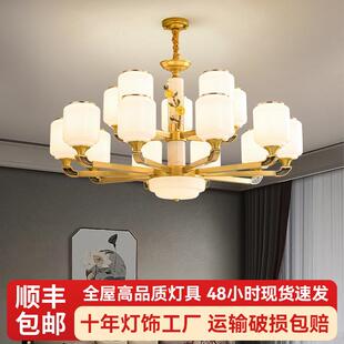 新中式吊灯客厅2025年新款轻奢大气复式楼梯别墅酒店长餐厅灯